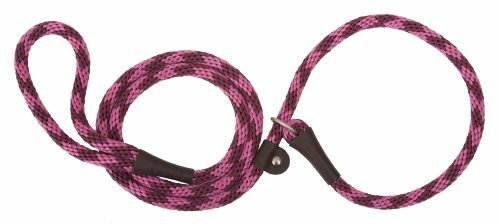 Mendota Small Slip Lead 3/8" X 4' - Diamond Ruby - Raspberry/Burgundy