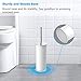 Homemaxs Toilet Brush and Holder Upgraded Modern Design Durable Shed-Free Bristles and Long Heavy Duty Handle Toilet Bowl Brush for Bathroom Toilet