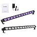 Black Lights 36 W 12 LED UV Bar Glow Parties Ultraviolet Blacklights, 360° Adjustable 396 nm Halloween, Christmas, Pub, Bar DJ Stage Lighting