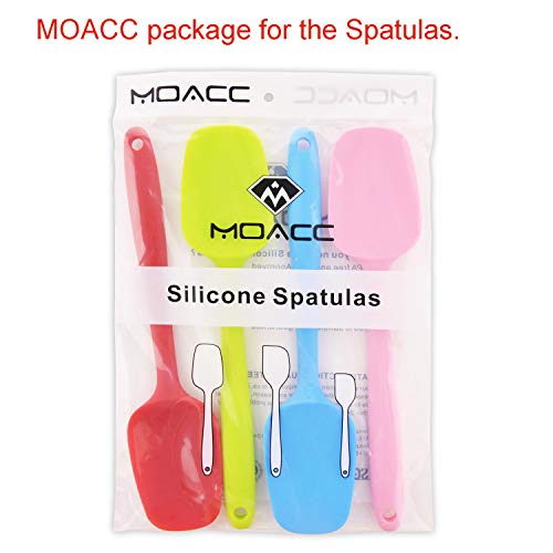 Silicone Spatulas,Heat Resistant Non-Stick Flexible Rubber Scrapers Bakeware Tool Essential Cooking Gadget (10.6" x 2.5" x 4 Pack)