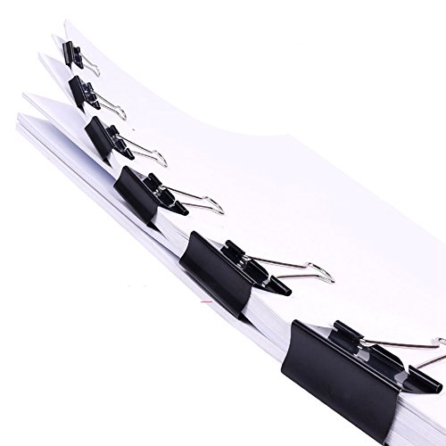 image for AWOPEN Binder Clips Mini and Heavy duty Sizes Metal Paper Clamp For Pa
