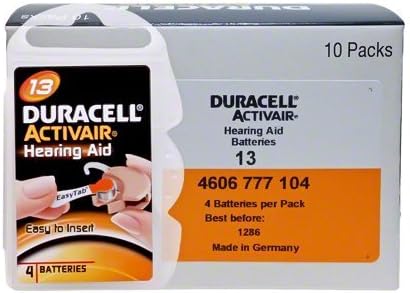 Duracell Activair Hearing Aid Batteries x60 Type 13 Orange, Oragnge - Image 4