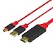 USB C to HDMI Cable 4K 60Hz with Charging, QCEs USB Type C to HDMI Adapter to TV Thunderbolt 3 Compatible with MacBook Pro/Air 2018 Ipad Pro,iMac, Samsung Galaxy S10 S9 S8,Note 9 Tab S4 Dex Mode