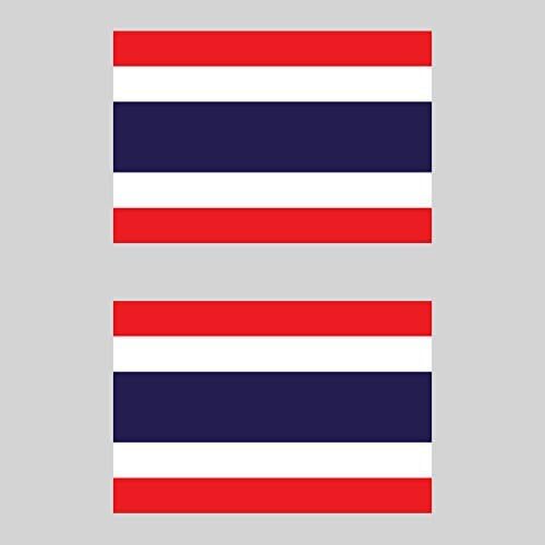 Two Pack Thai Flag Sticker Decal Self Adhesive Vinyl Thailand Made in USA
