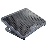 Eureka Ergonomic Tilt Adjustable Footrest with Massage Surface Under Desk, Black & Gray