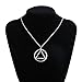 Silver Recovery AA Necklace Alcoholics Anonymous Gifts for Men Women (AA necklace silver)