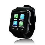Wavefull Bluetooth Smart Jogging Watch U8, Sport Wrist Watch Uwatch Fit for Smart Phones IOS Apple Iphone Android Samsung HTC Sony Blackberry (Black)