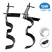 Yoaokiy Double Curtain Rod Brackets, 2Pcs, Curtain Holders Tap Right Into Window Frame Curtain Rod Bracket(Black)