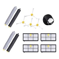 Sweeping Robot Accessories, Thing-ning Brush Filters Side Brushes Accessories for Irobot Roomba 860 870 880 980 Vacuum Cleaner（4Side Brush/4Filters/4 Bristle Brush/1Guide Wheel） (As Shown)
