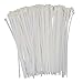 Heavy Duty Zip Ties UV Resistant White 8 Inch Wide 4.8mm Nylon Self-locking Cable Ties 100Pack Office Organizer Garden Ties