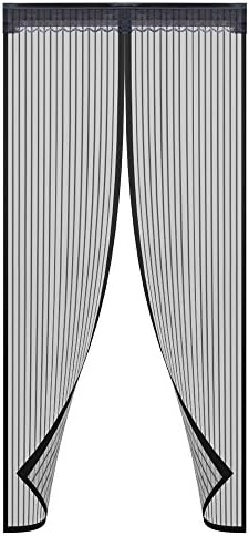 Mysuntown Upgraded Magnetic Screen Door, Heavy Duty Full Frame Mesh Curtain Fit 34'' x 82''Door Size Keeps Bugs Out