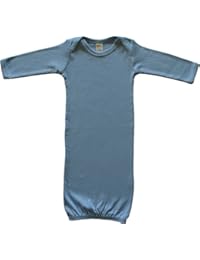 Earth Elements Baby Long Sleeve Gown 0-3 Months Sky Blue
