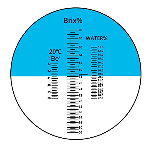 Honey Moisture 5890 Brix Refractometer with ATC, Handheld High Measuring Range Sugar Content