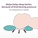 Newborn Baby Head Shaping Pillow - Washable, Neck Support for Infant Preventing Flat Head Syndrome - 2 Baby Bibs and Parenting Ebook Included