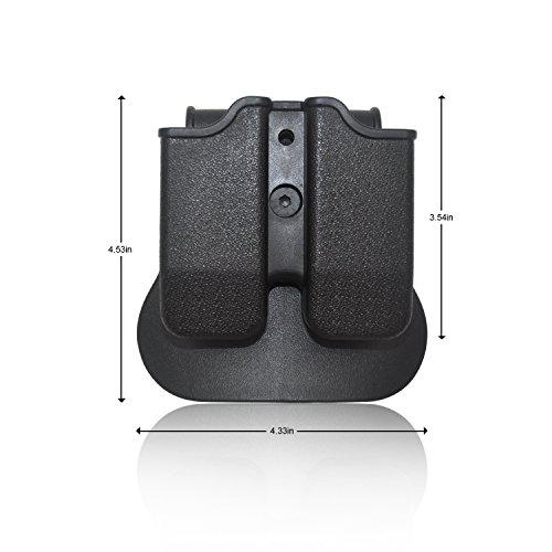Tactical Magazine Holder The Ultimate Double Stack 9mm /.40 cal Magazines,Elutong New Arrival Hunting Belt Case Holster Pouch Cartridge Clip Holder Gun with Paddle Pouch Balck(Including Wrench)