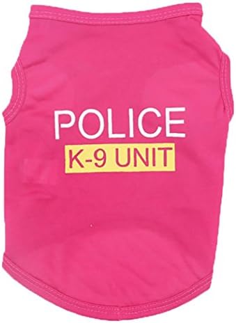 Pet Clothing, OOEOO Unisex Shirt Cool Pet Clothes Puppy Dog Cat Vest T Shirt K-9 UNIT Apparel (Hot pink, M)