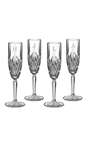 Waterford Personalized Marquis Brookside Champagne Flutes, Set of 4