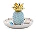Jojuno Ananas Ceramic Ring Holder Decor Jewelry Dish Organizer, Jewelry Tray, Blue Pineapple Jewelry Plate