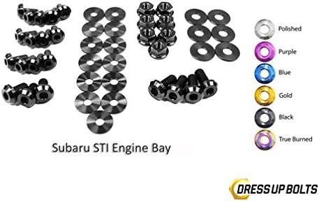 Black Dress Up Bolt Kit for 2011-2014 Subaru Impreza WRX and STI (Engine Bay)