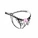Defline Women Sexy Lace Thong Fancy Panties Pearl Massage Underwear T-Back Open Crotch Lingerie Tanga