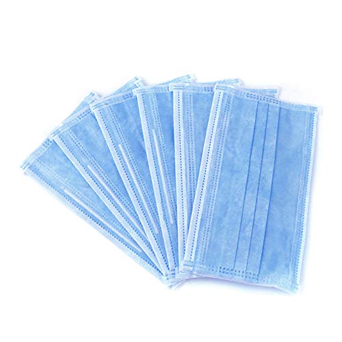 Professional Medical Disposable Earloop Face Masks for Dust, Germ Protection and Personal Health (100 Masks, Blue)