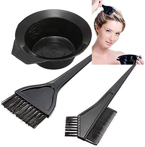 Amazon Com Pride 4pcs Hair Dye Set Kit Black Salon Hair Coloring Dyeing Kit Brush Comb Bowl Hair Tint Mixing Bowl Diy Hair Set Kitchen Dining