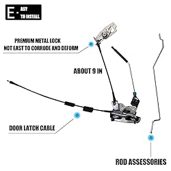 unikpas Door Latch Assembly w/Cable & Rod