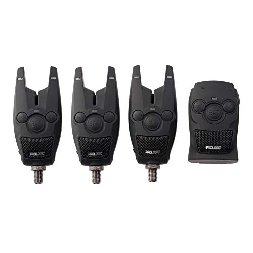 Prologic BAT+ Bite Alarm Blue Set 3+1-3 Bissanzeiger + 1 Receiver zum Angeln auf Karpfen, Karpfenbissanzeiger zum…