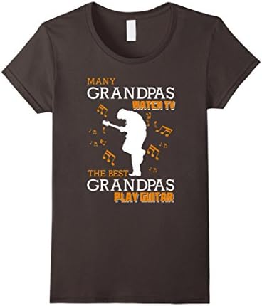 Womens Many Grandpas Watch TV The Best Grandpas Play Guitar XL Asphalt