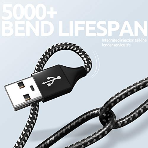 iPhone Lightning Charger Fast Charging Cord 5Pack [3/3/6/6/10 FT] High Speed Data Sync Transfer USB Cable Compatible with iPhone Xs MAX/XR/X/8/7/Plus/6S/6/SE/5S/5C/Mini/Air/Pro and More - Thumbnail 3
