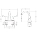 PARLOS Bathroom Faucet Two-Handle Centerset Design with Pop-up Drain and Faucet Supply Lines, Brushed Nickel,Demeter 13625