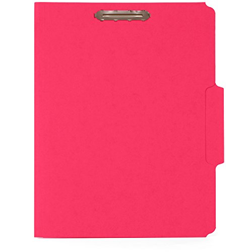 50 Red Fastener File Folders - 1/3 Cut Reinforced Assorted Tab - Durable 2 Prongs Designed to Organize Standard Medical Files, Law Client Files, Office Reports - Letter Size, Red, 50 Pack