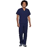 Cherokee Unisex Scrub Set for Men & Women, V-Neck Top & Drawstring Cargo Pant, Easy Care & Fade Resistant – CK00044C