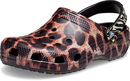 Fuzzy Animal Print Croc Crocs Classic Lined Animal Print Clogs