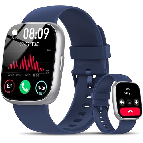 Smartwatch Herren Damen, 1.83"Smart Watch mit Alexa/Bluetooth Anrufen, 120+Sportmodi Fitnessuhr, Fitness Tracker mit Herzfrequenz/Schlafmonitor, IP68 