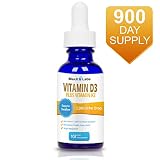Vitamin D3 Liquid Drops with Vitamin K2 MK-7  New  Full 2,000 IU Per Drop - Vitamin D Drops all Natural, Effective, Safe - 4-5 Times Stronger than Other Brands - 900 Doses in 1 Oz Dropper Bottle