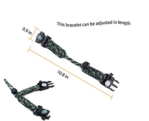 Adjustable-Paracord-Survival-Bracelet-20-in-1-with-SOS-LED-Lights-Compass-Whistle-Phone-Pick-up-Pin-Flintstones-Tactical-Survival-Gear-Set-Waterproof-Suitable-for-Men-Women-and-Children-Lifesaving-bra