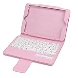 NEWSTYLE Apple iPad mini 3 / iPad mini 2 / iPad mini Case - Wireless Bluetooth Keyboard Cover For iPad Mini 3rd Gen (2014 Released) / iPad Mini 2 with Retina Display / iPad Mini - Pink Color