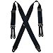 Welch, WK-7846X-LEF-BLK, X-Back Button Work Suspenders, 2-inch Adjustable Strap, Black, Size Medium