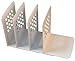 DELI Simply Style Heavy Duty Metal Bookends, 2 Pairs per Package, Black or White Color (8.4 inch White)