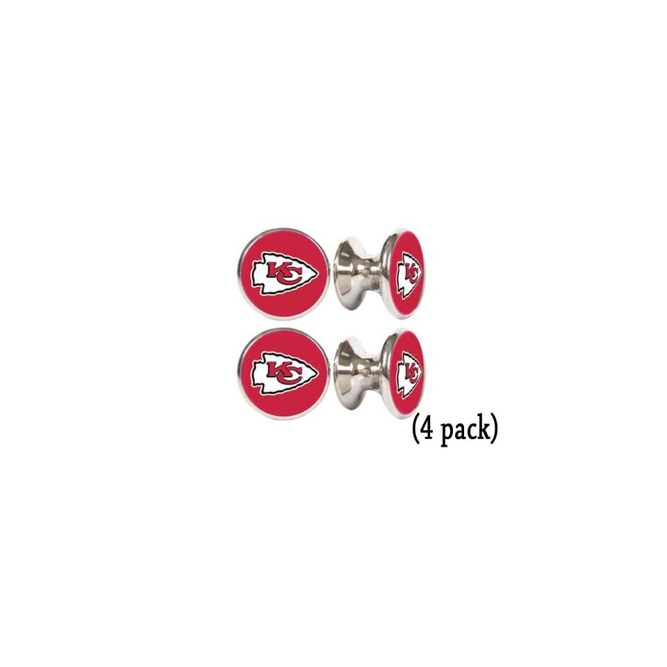 Kansas City Chiefs NFL Stainless Steel Knobs / Drawer Pulls (4