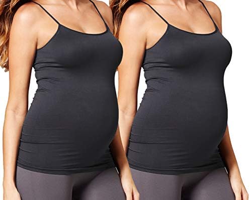 Maternity Tank Tops Over The Belly - Nursing Camisole Shirt Stretch Cami Top