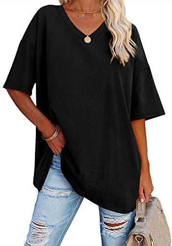 V Neck Comfy Cozy Cotton Tunic Tops 