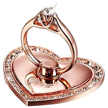 Universal Phone Grip Holder, Expanding Grip Soocket for Cellphones, 360?? Rotation Poop Grip Holder for Phones, iPad and Tablet(Rose Gold