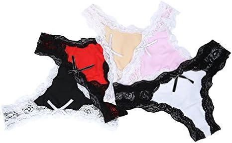 Muledy 5 -Pack Women’s Panties Underwear Hipster Panties Sexy Lace Briefs for cotton (Small, 5 pack 2)