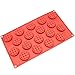 Freshware SM-137RD 18-Cavity Silicone Mini Round Waffle, Cookie, Chocolate, Candy and Gummy Mold