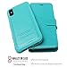 AMOVO [Upgraded] Case for iPhone Xs Max [2 in 1] iPhone Xs Max Wallet Case Detachable [Wireless Charging] [Vegan Leather] iPhone Xs Max Flip Case with Gift Box Package (XSMAX (6.5'') Aqua)