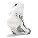 Feetures! - Elite Ultra Light - Quarter - White/Black - Size Medium - Athletic Running Socks