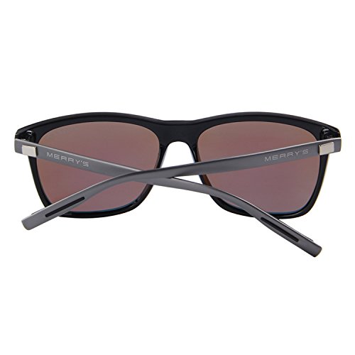 MERRY'S Unisex Polarized Aluminum Sunglasses Vintage Sun Glasses For Men/Women S8286 (Red, 56)