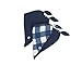 Little Unicorn Cotton Bandana Bib 2 Pack - Jack Plaid, Navy